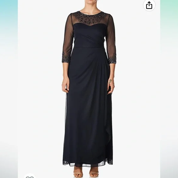 womens formal dress size 14 Teri John | Women's Black and White Formal Dress